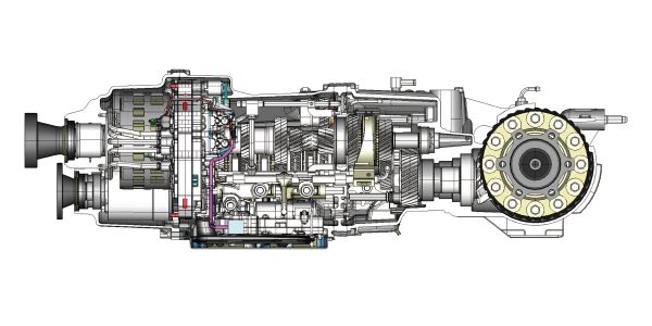 Nissan GT-R dry sump lubrication system illustration